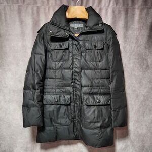 women's KENNETH COLE Down‎ Parka jacket Black puffer quilted Size Small